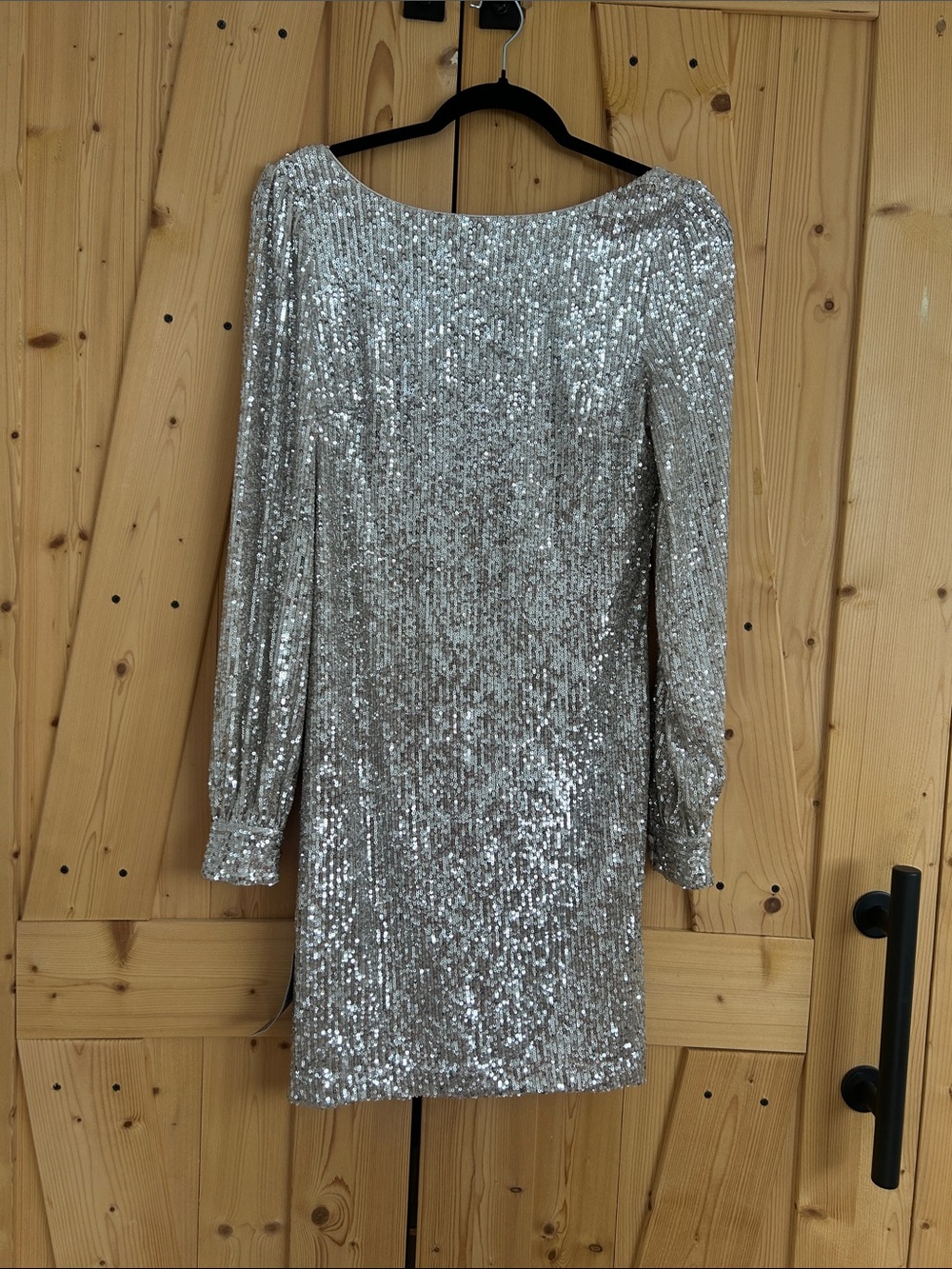 Le Chateau Silver Dress Small